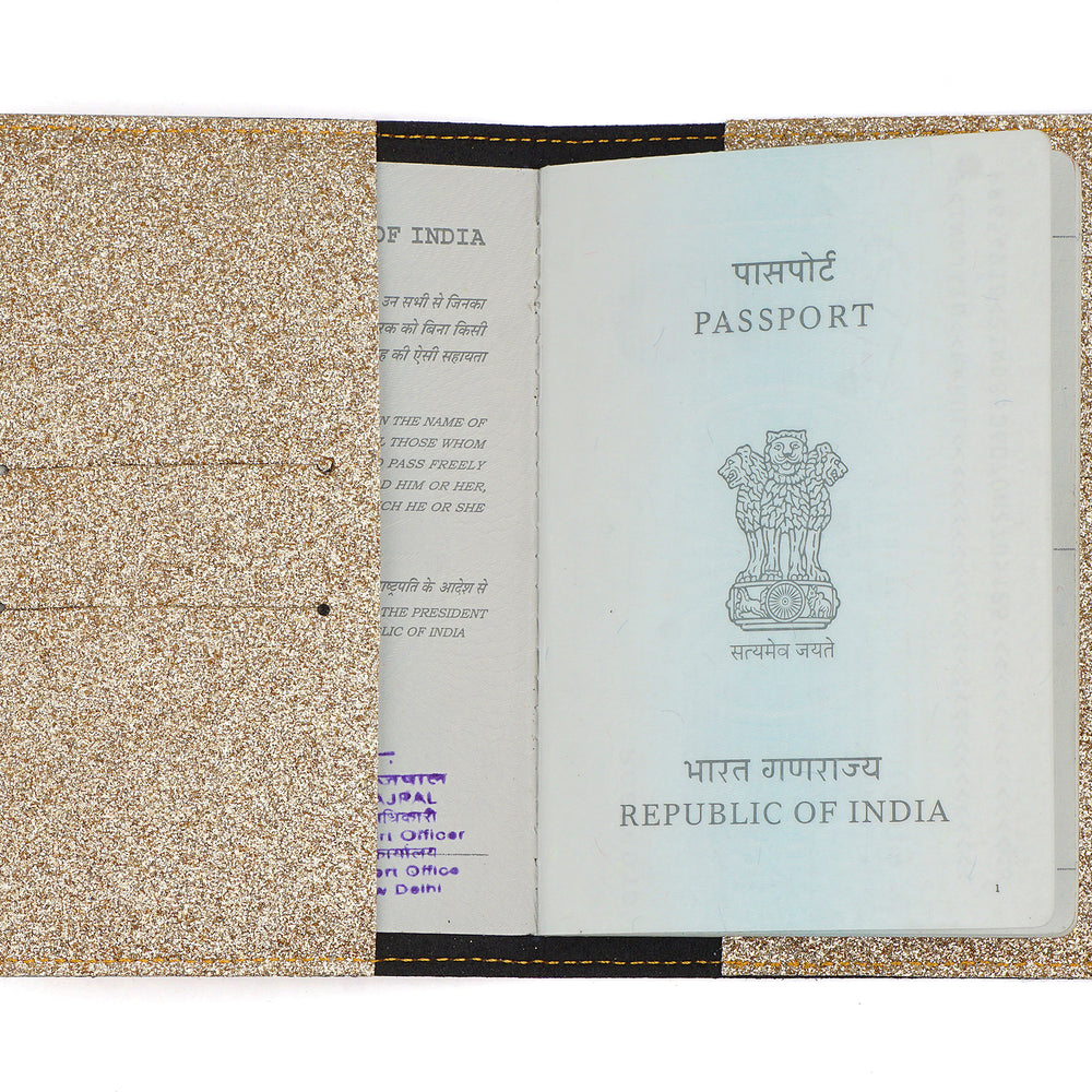 
                  
                    Rose Gold Glitter Passport Cover - The Junket
                  
                