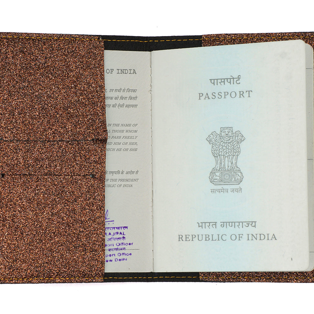 
                  
                    Copper Glitter Passport Cover - The Junket
                  
                