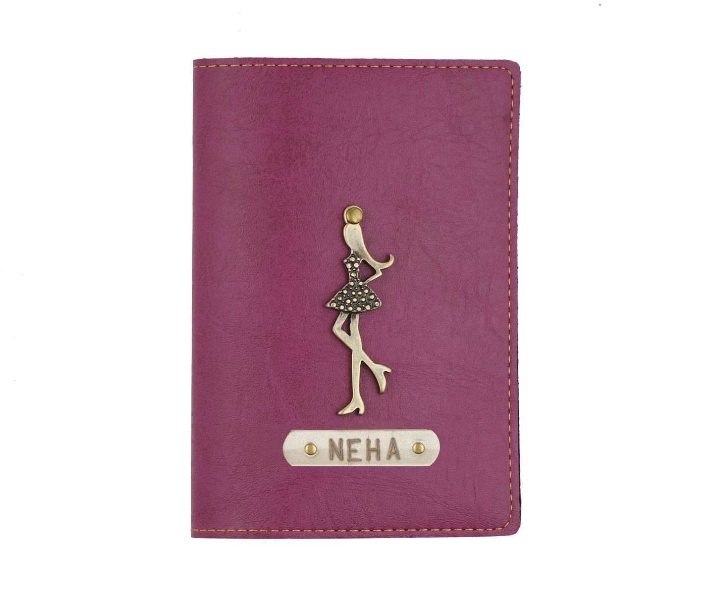 Purple (Magenta) Leather Finish Passport Cover - The Junket