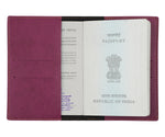 Purple (Magenta) Leather Finish Passport Cover - The Junket