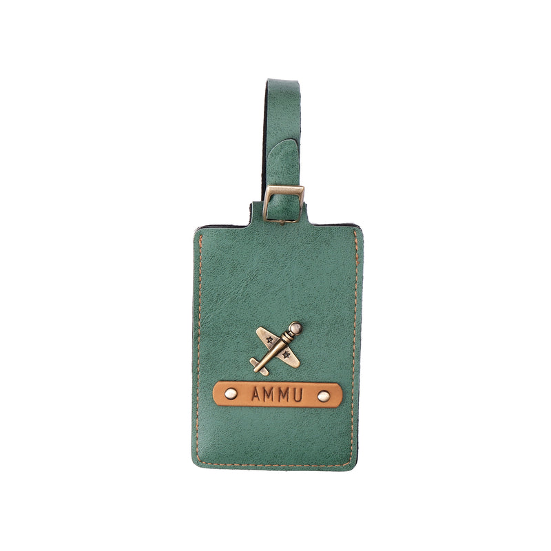 Emerald Green Luggage Tag - ID slot