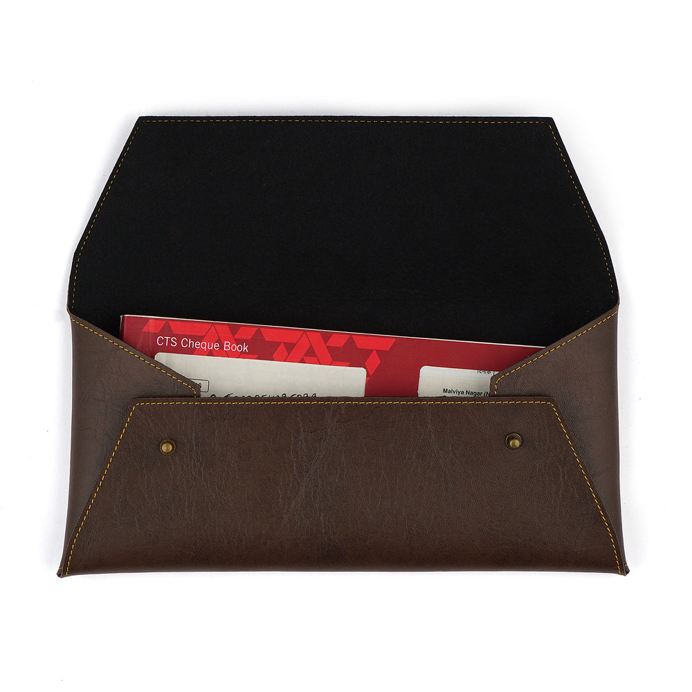 Dark Brown Banking Folder - The Junket