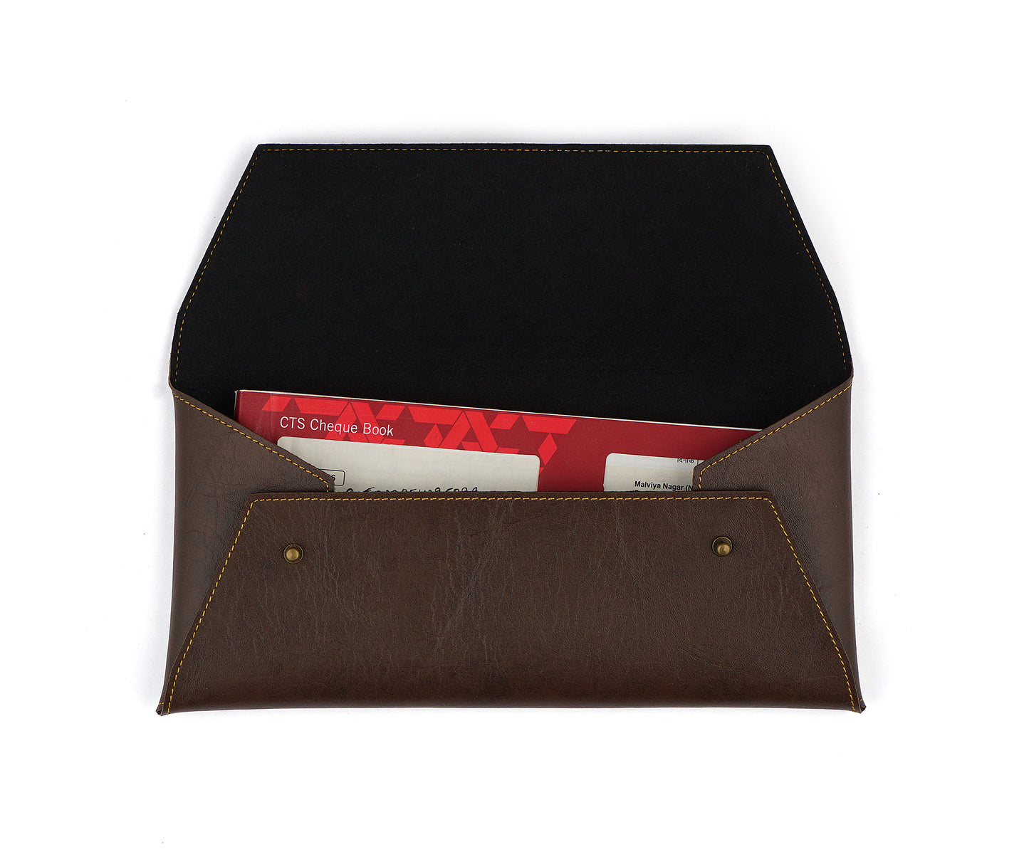 Dark Brown Banking Folder - The Junket