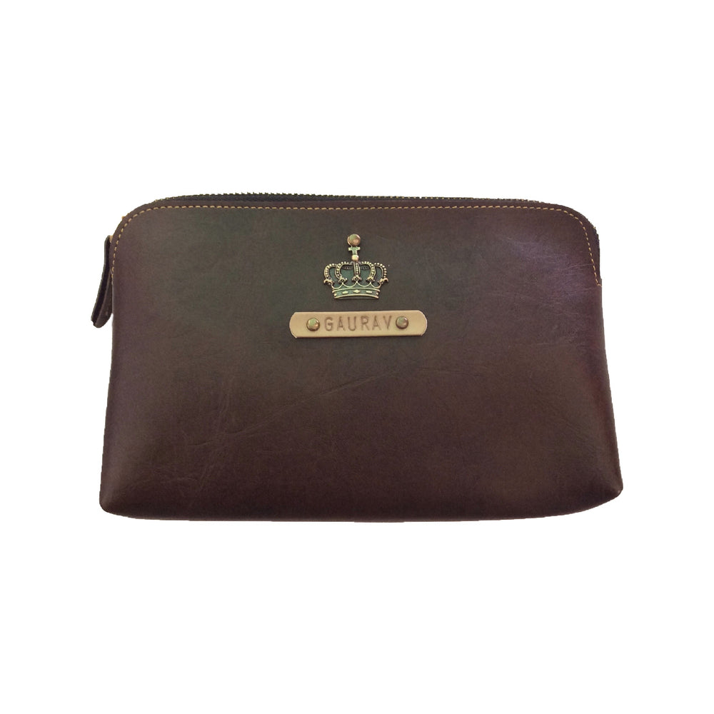 Dark Brown Travel Pouch - The Junket