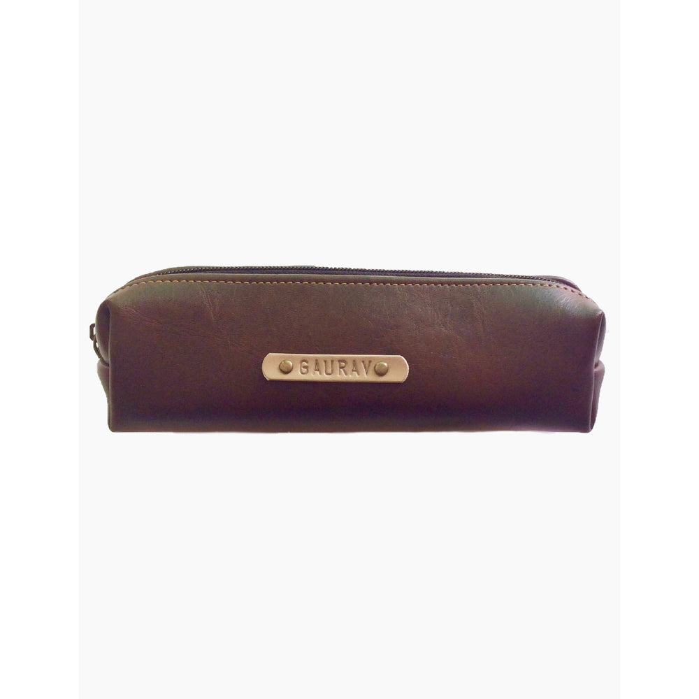 Dark Brown Pencil Pouch - The Junket
