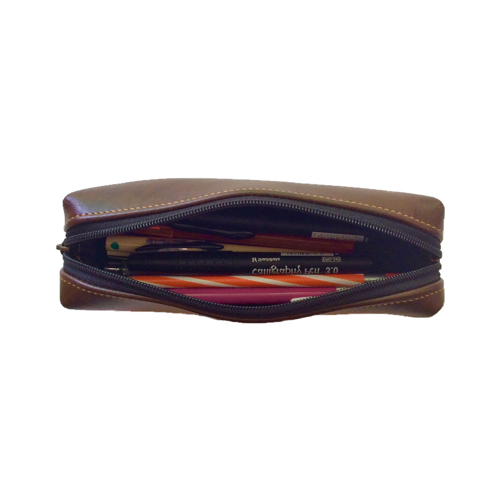 
                  
                    Dark Brown Pencil Pouch - The Junket
                  
                