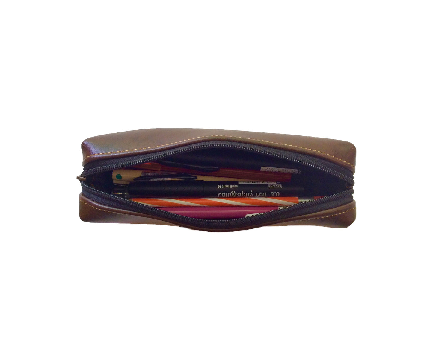 Dark Brown Pencil Pouch - The Junket