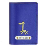 Personalized Electric Blue Textured Passport Cover