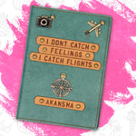 I dont catch feelings, I catch flights - Personalized Passport Cover