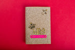 Mrs - Personalized Glitter Passport Cover
