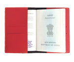 Red Leather Finish Passport Cover - The Junket