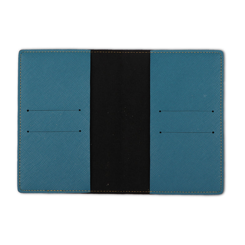 Cyan Textured Passport Cover - The Junket