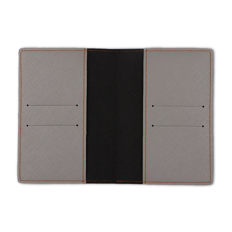 Ash Grey Textured Passport Cover - The Junket