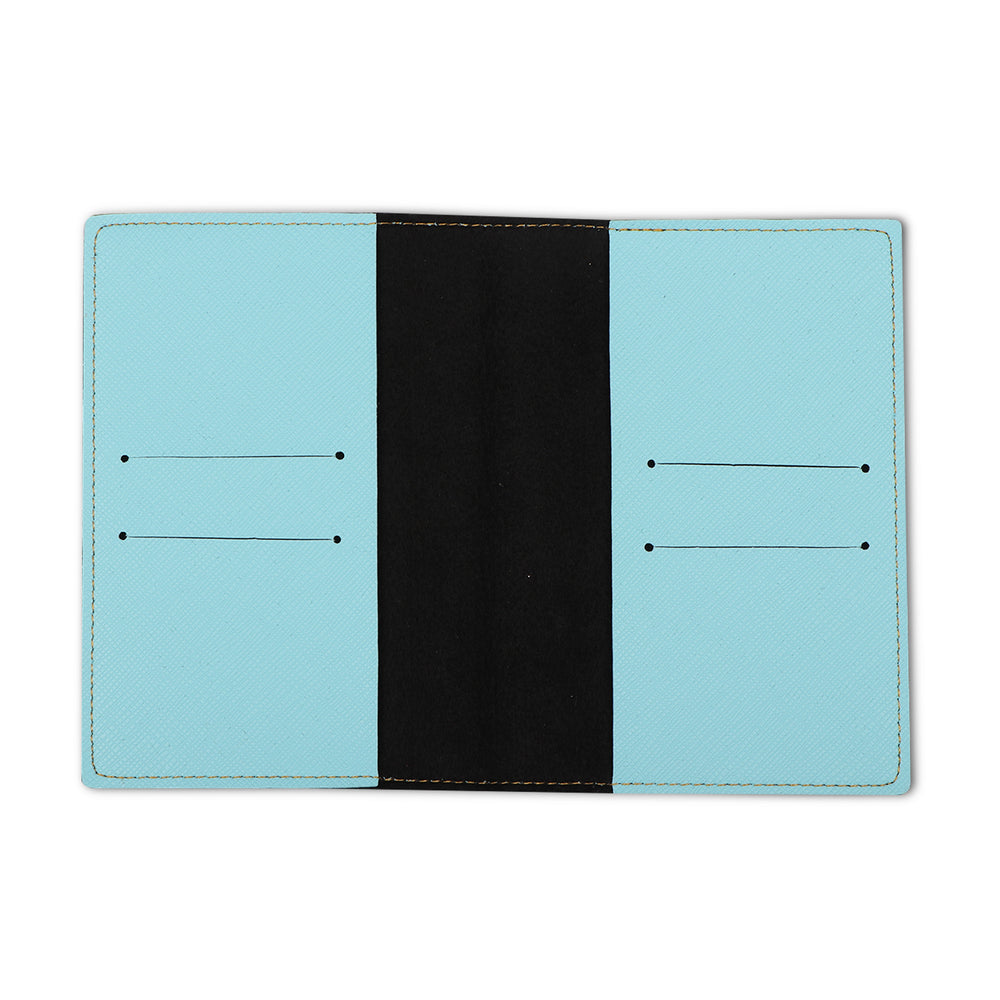 Powder Blue Textured Passport Cover - The Junket