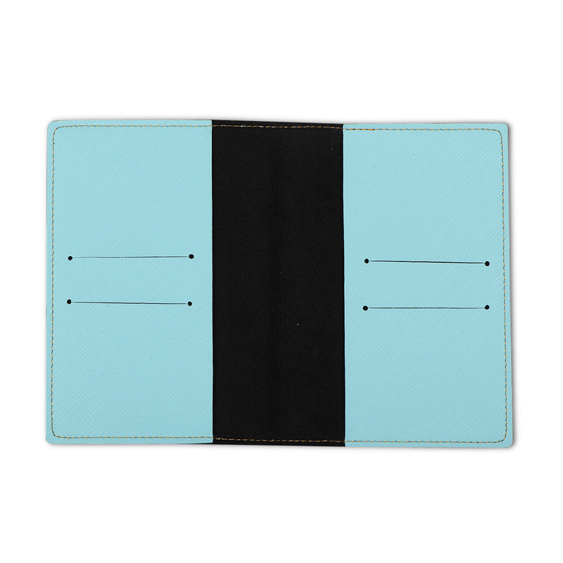 Powder Blue Textured Passport Cover - The Junket