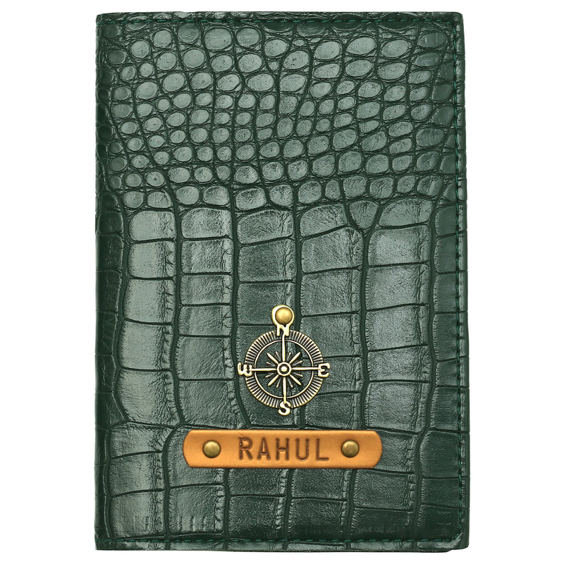 Bottle Green Vegan Executive Leather Passport Wallet