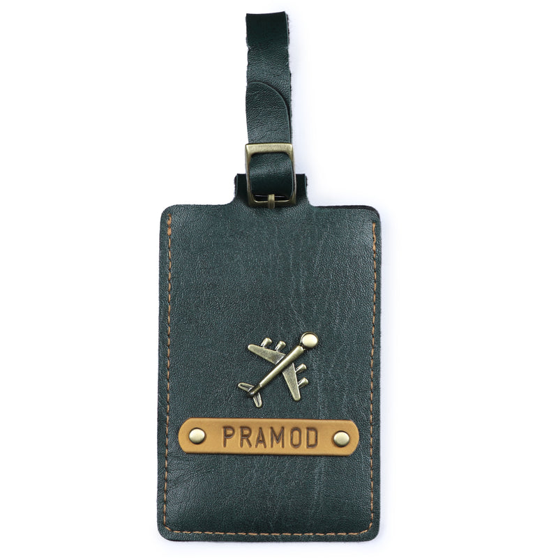Forest Green Luggage Tag - ID slot