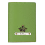 Personalized Light Green Textured Passport Cover