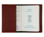 Maroon Leather Finish Passport Cover - The Junket