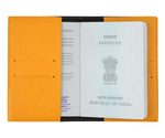 Mustard Textured Passport Cover - The Junket
