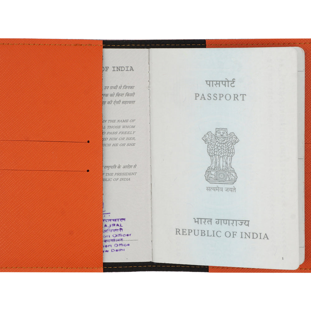 
                  
                    Orange Textured Passport Cover - The Junket
                  
                