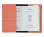 Peach Leather Finish Passport Cover - The Junket