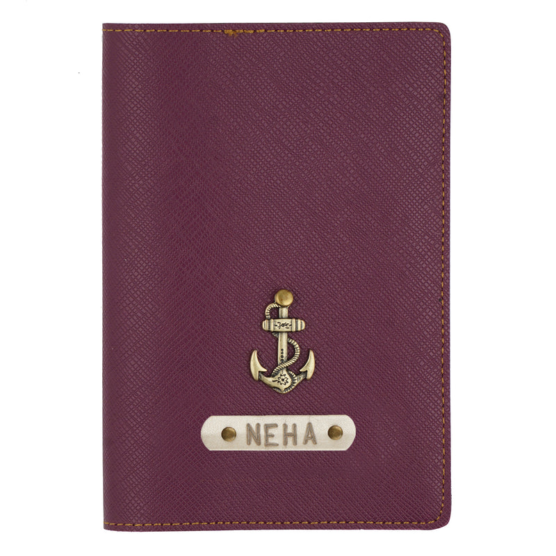 Personalized Purple Textured Passport Cover