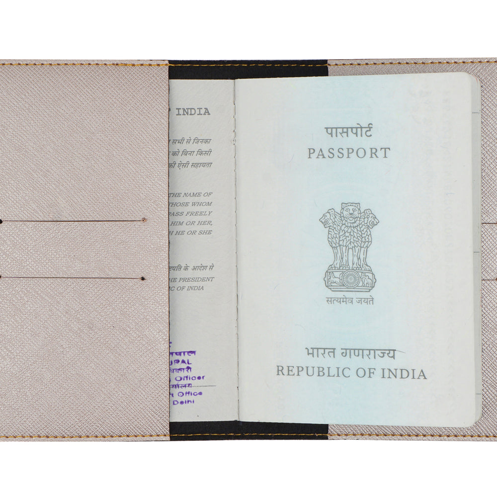 Rose Gold Textured Passport Cover - The Junket