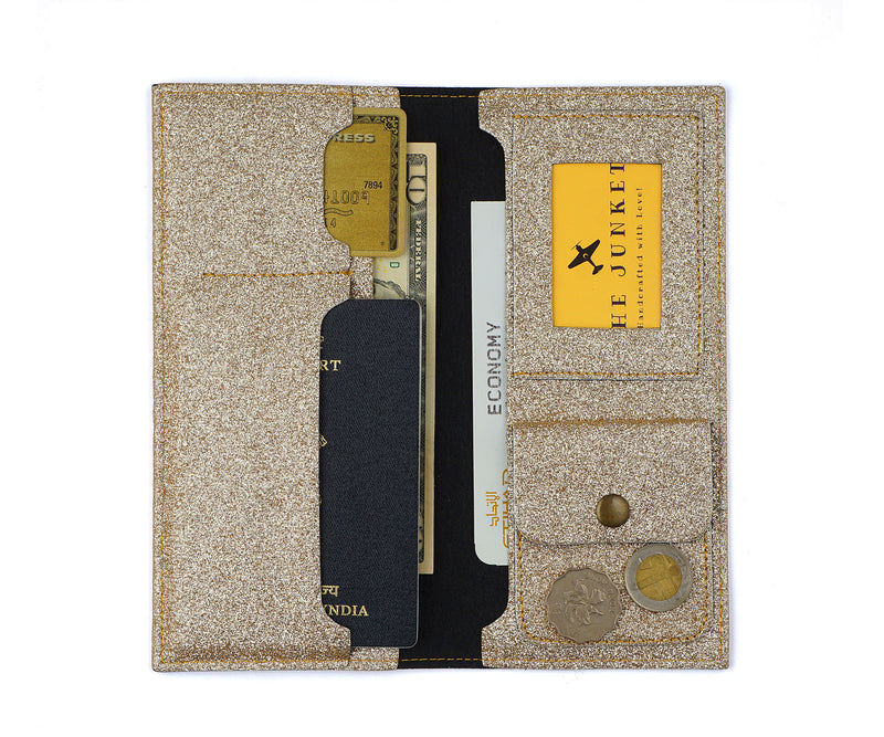 Rose Gold Glitter Travel Folder - The Junket