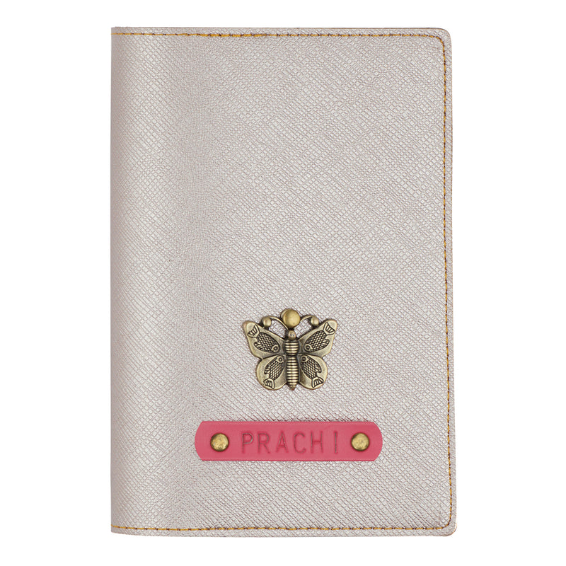 Personalized Rose Gold Textured Passport Cover