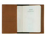 Tan Leather Finish Passport Cover - The Junket