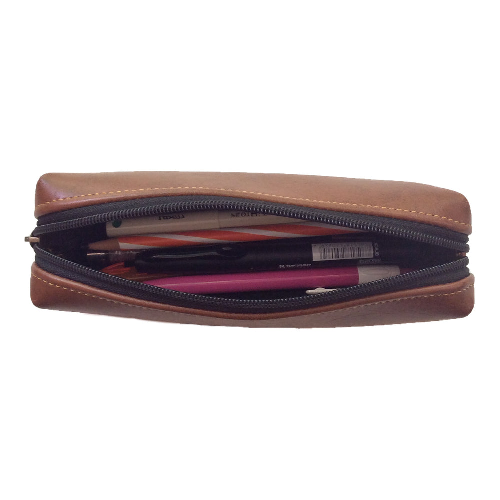 
                  
                    Tan Pencil Pouch - The Junket
                  
                