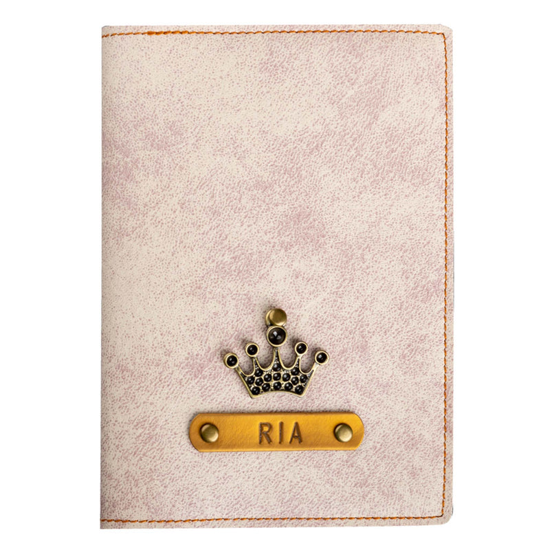 Personalized Cookie n Cream Leather Finish Passport Cover